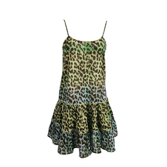 Juliet Dunn dress multicolor Leopard print mini  4/6 fairy whimsigoth - Picture 1 of 5